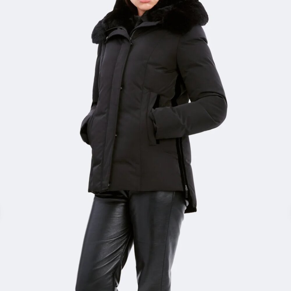 NEW Dawn Levy Luka Jacket with Velvet and Fur Trim Size S